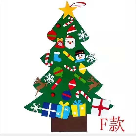 DIY Felt Christmas Tree Wall Hanging Set