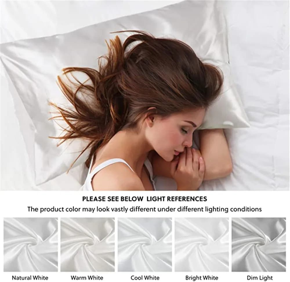 Satin Pillowcases Queen Size Pair
