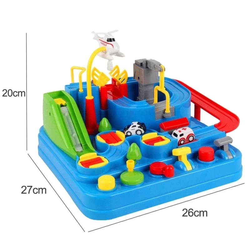 Hot Kids Educational Car Toys for Boys Track Adventure Brain Table Games Rail Cars Mechanical Parking Lots Children Xmas Gifts