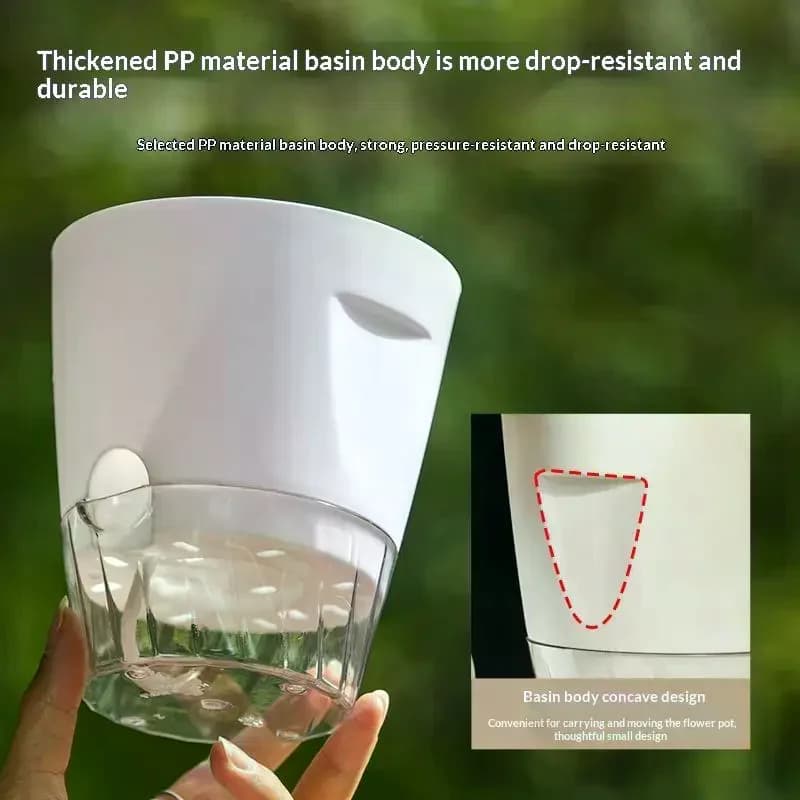Self-Watering Plant Pot with Water Level Indicator