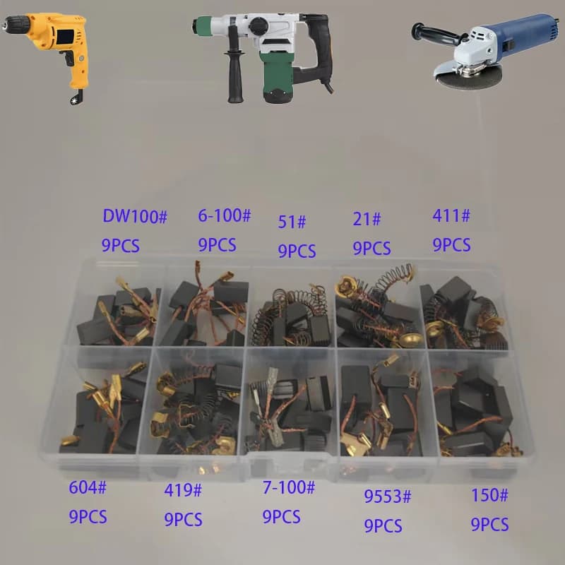 Carbon Brushes Assortment for Power Tools