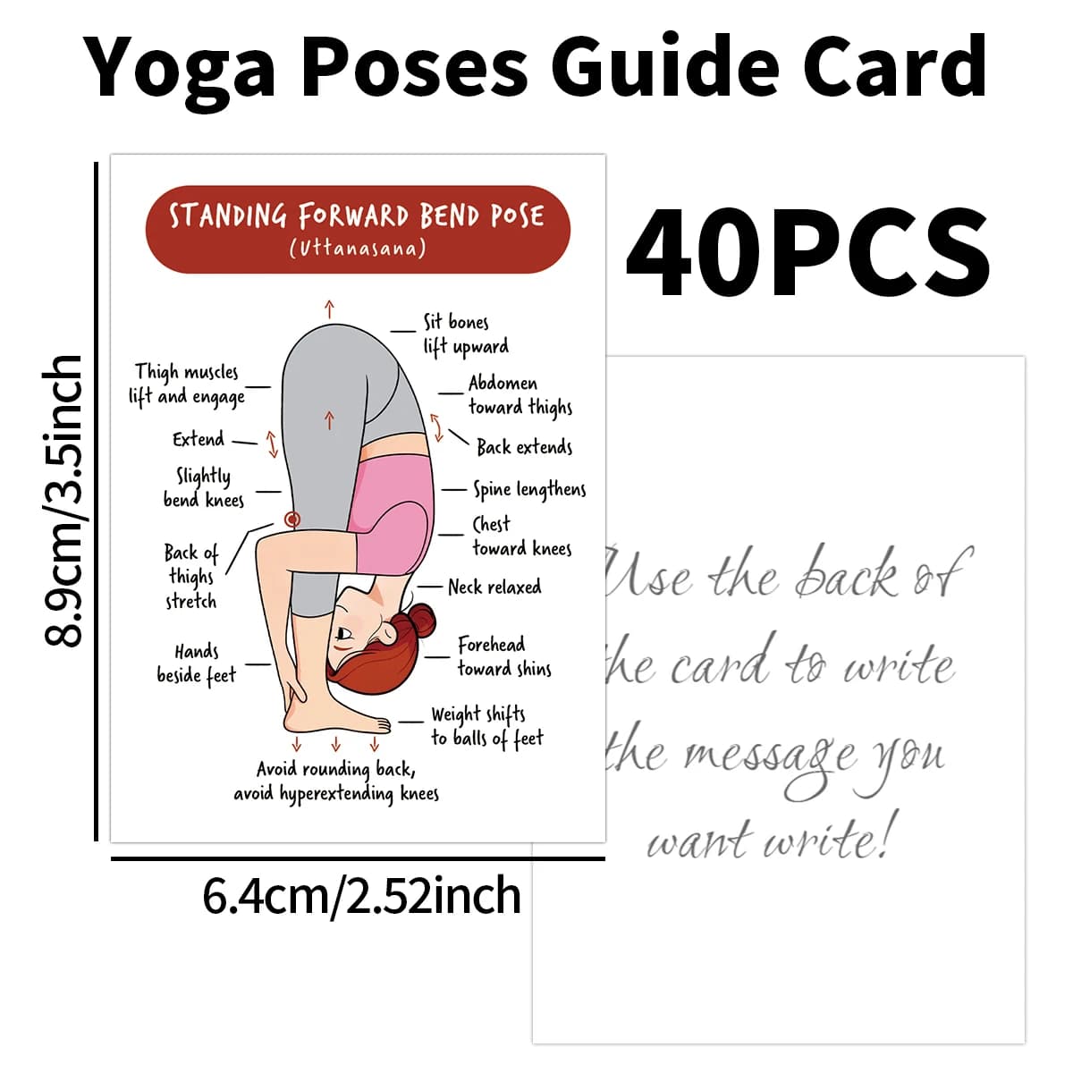 40 Yoga Pose Instruction Cards