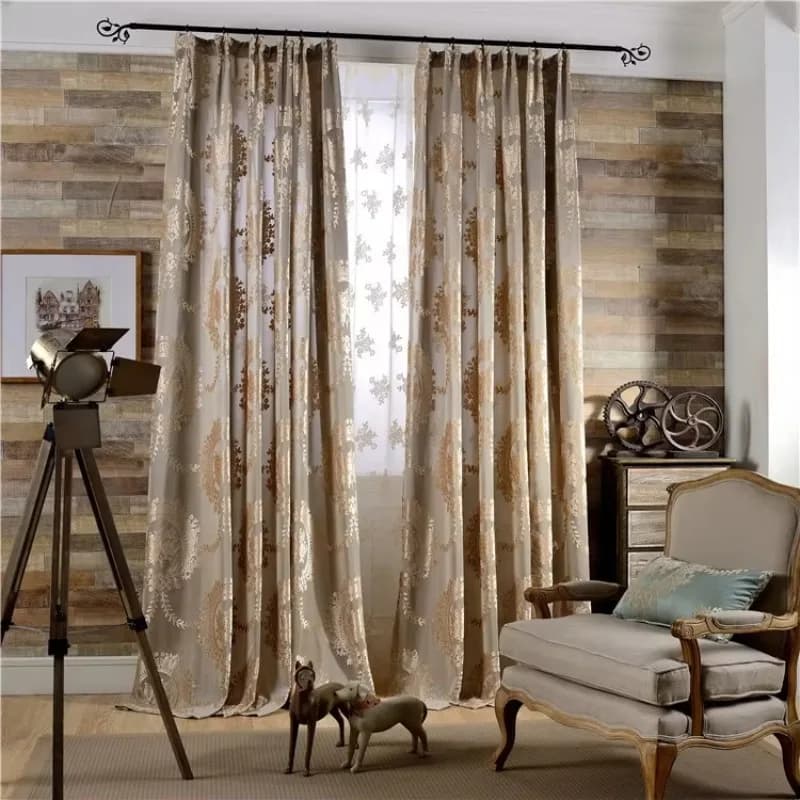 Blackout Curtains Living Room Drapes Shiny Luxury Velvet Curtains Jacquard Curtains