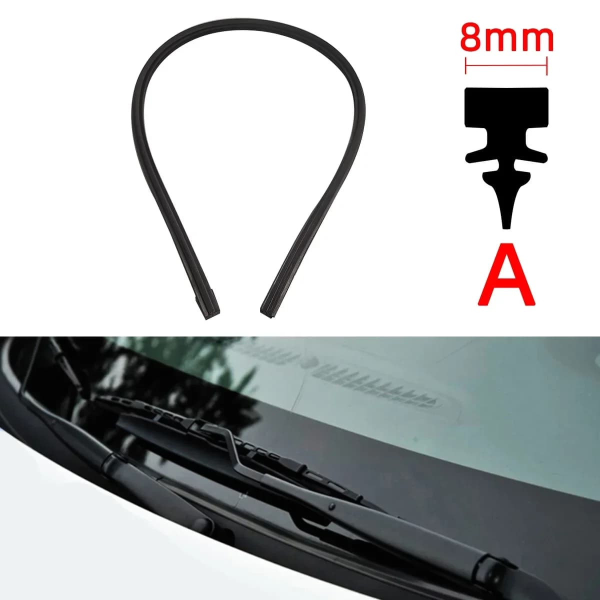Universal Windshield Wiper Blade Refill Strips
