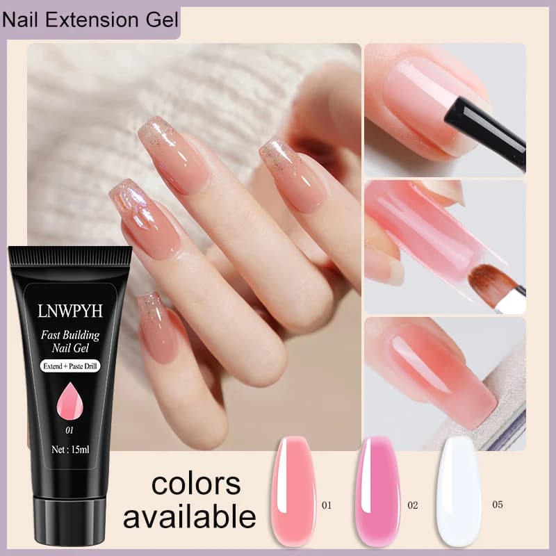 Nail Extension Gel UV Set with Tools