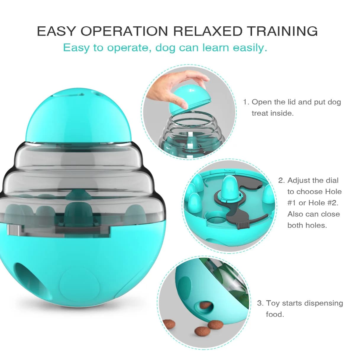 Interactive Treat Dispensing Puzzle Ball Toy