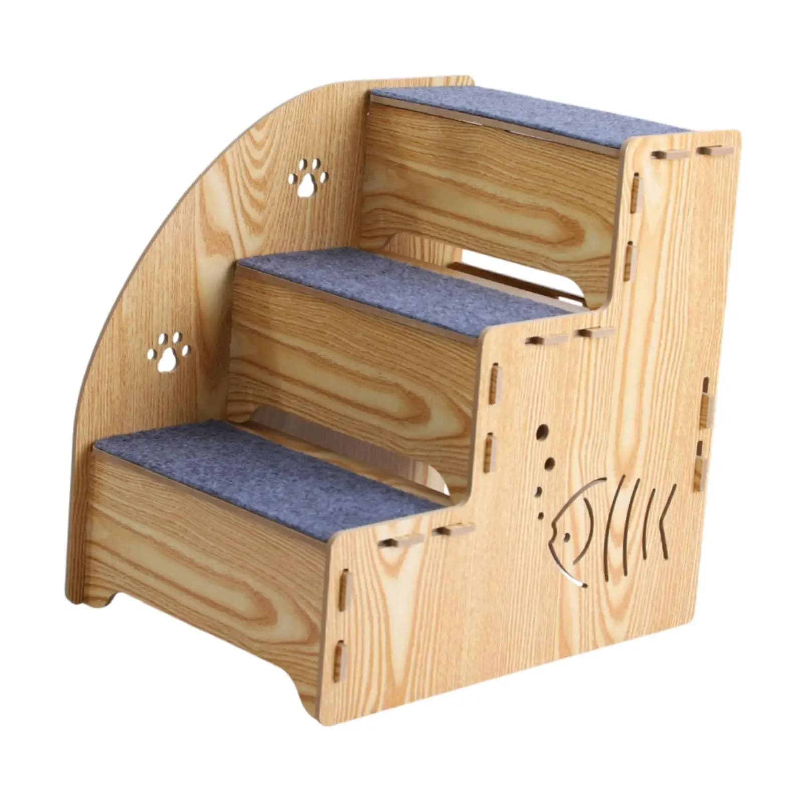 Wood Pet Stair Ladder 3-Step