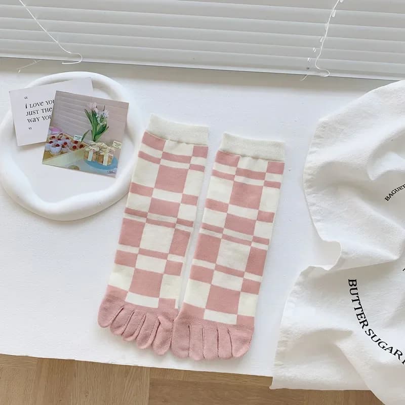 Cotton Five Finger Boot Socks Women