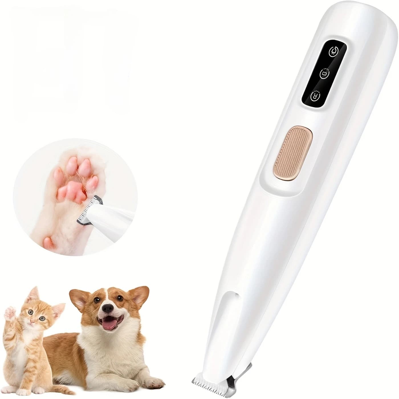 Pet Grooming Kit with Cordless Trimmer and LED Light