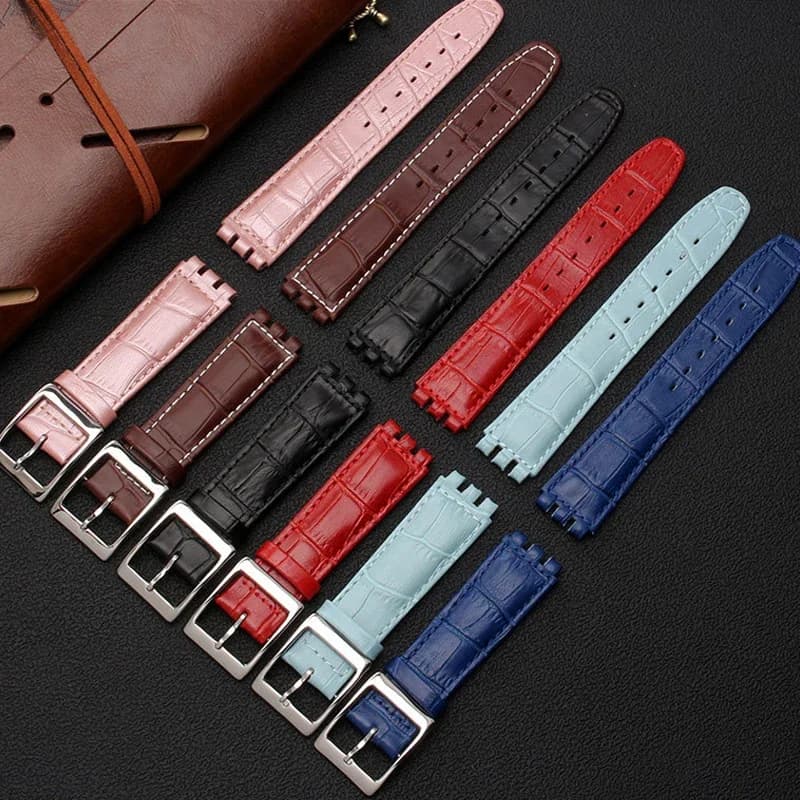 Genuine Leather Watch Strap for Swatch