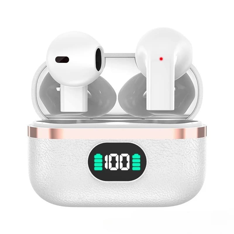 Semi-In-Ear TWS Wireless Earbuds Sleek Stylish Design Long Endurance Battery Built-In Mic Ideal Headphones for Daily