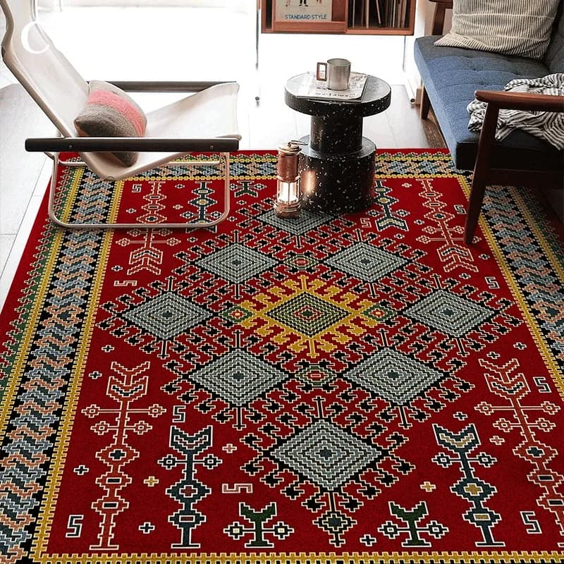 Living Room Bedroom Carpet Large Bohemian Area Rugs Iranian Style Machine Washable Persian Morocco Custom Rugs