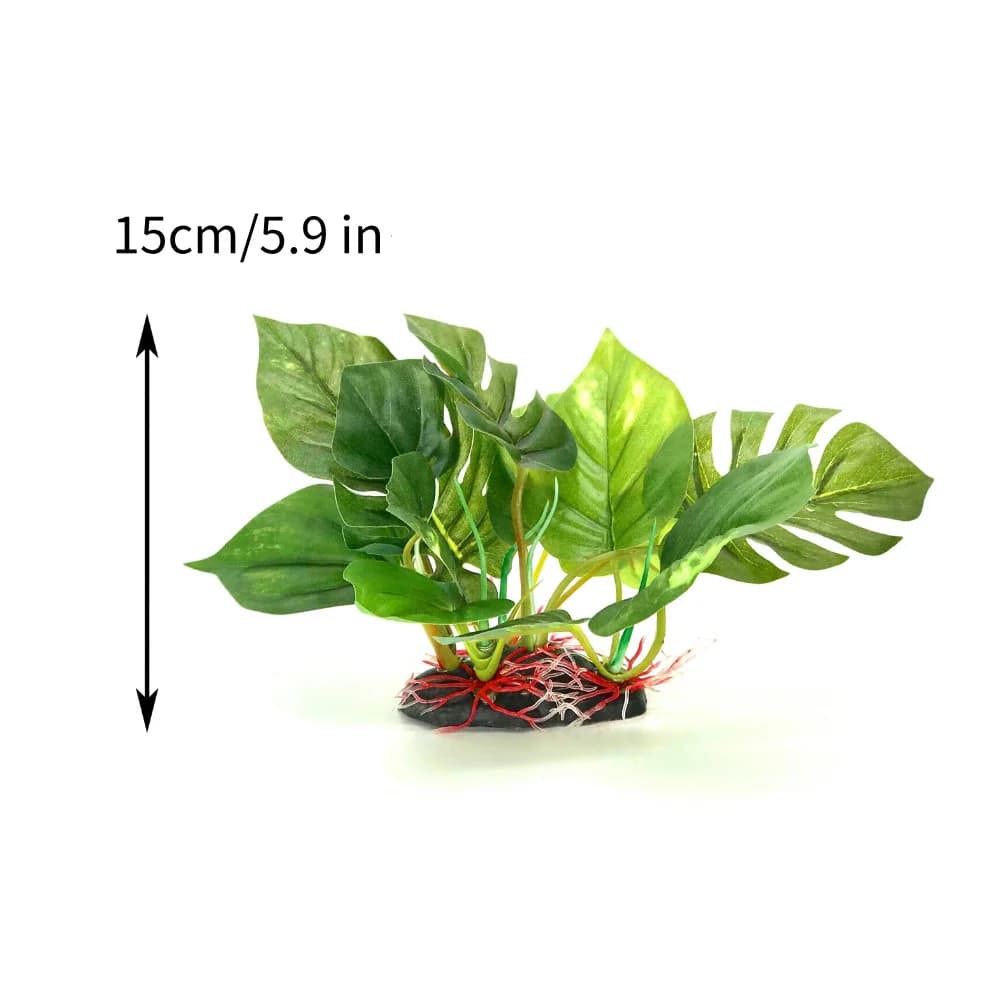 Artificial Aquarium Plant with Large Leaves
