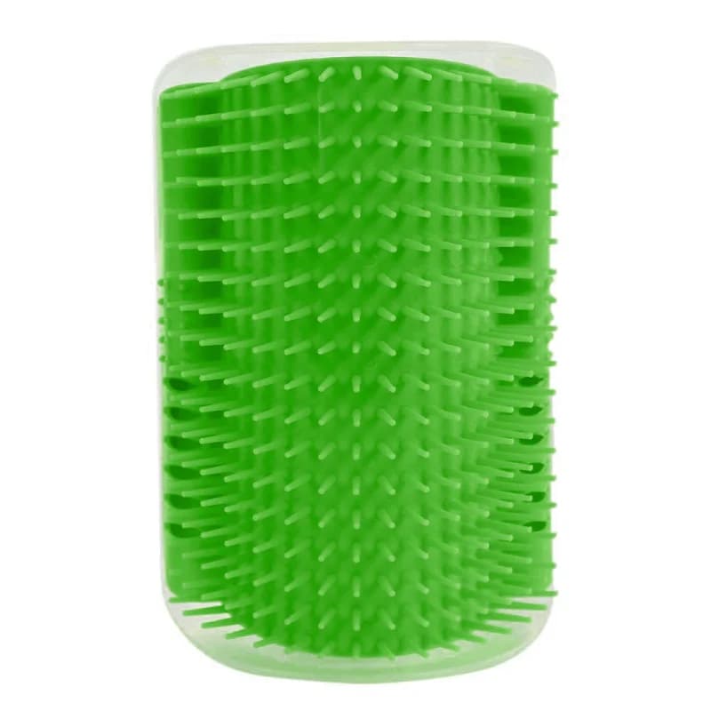 Pet cat scratcher and fur brush with wall corner toy for entertainment  a must-have for hair removal and itching