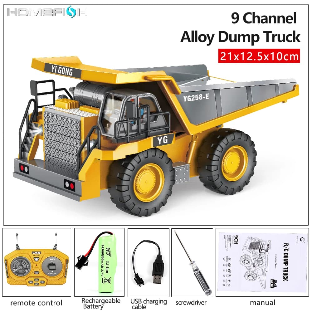 Remote Control Excavator Dump Truck Bulldozer Toy