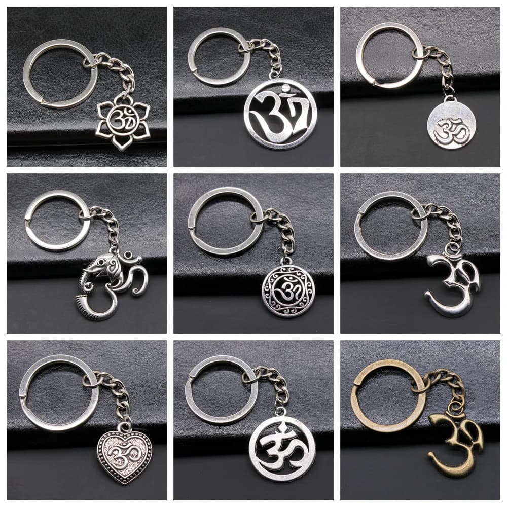 Om Symbol Yoga Keychain Pendant