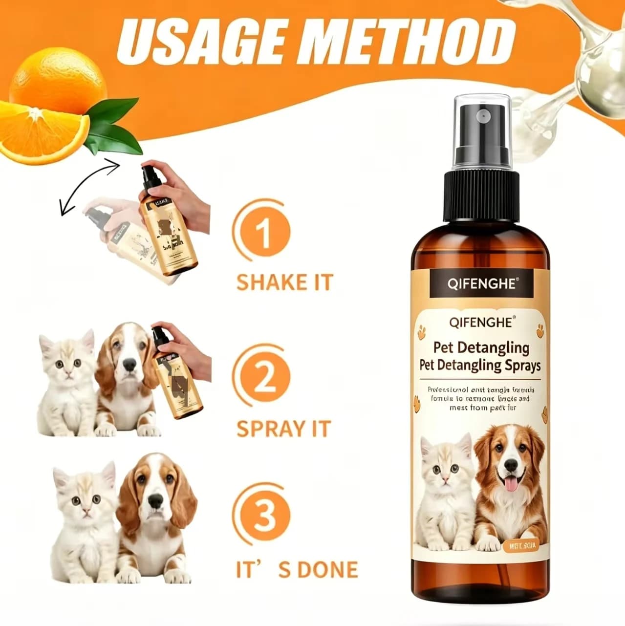 Pet Detangling Leave-in Conditioner Spray