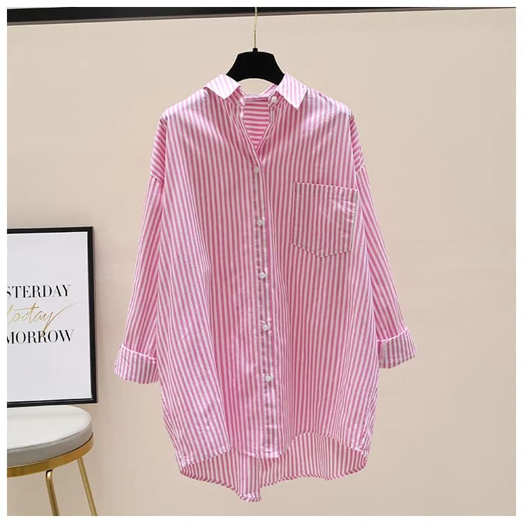 Striped Long Sleeve Blouse Women