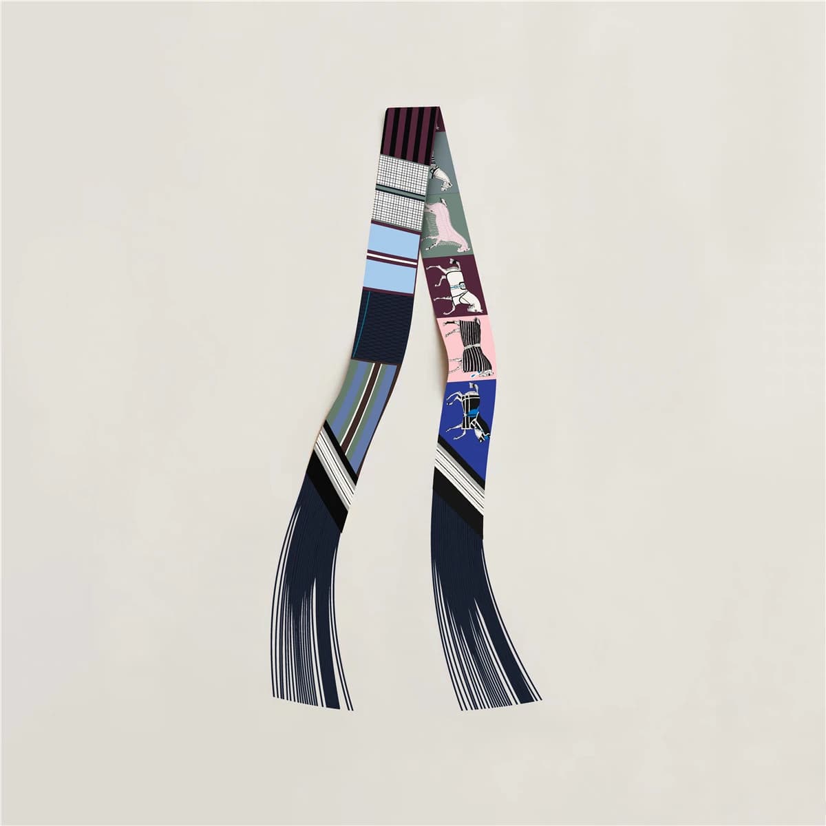 Tassel Scarf Fashion Design Women Scarf Brand Silk Scarf Hair Headband Foulard Skinny Bag Scarves Neckerchief Handbag Decoration