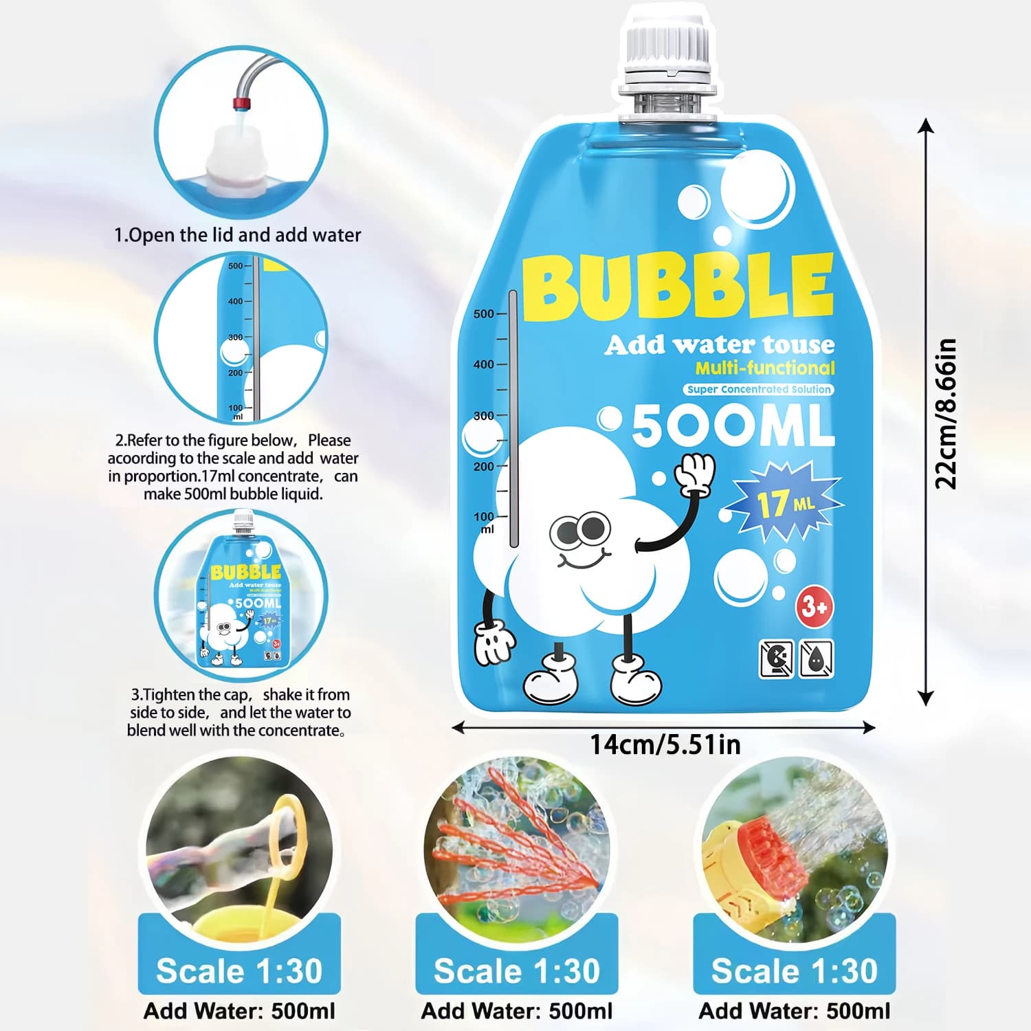 Concentrated Bubble Solution for Machines and Wands