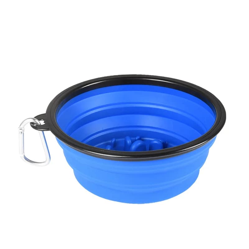 Collapsible Slow Feed Pet Bowl with Buckle