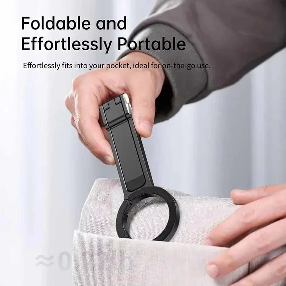 Foldable Phone Tripod Carabiner-Mounted For iPhone 17 16 15 Portable Dual-sided Magnetic Tripod Desk Mount Phone Handle Holder