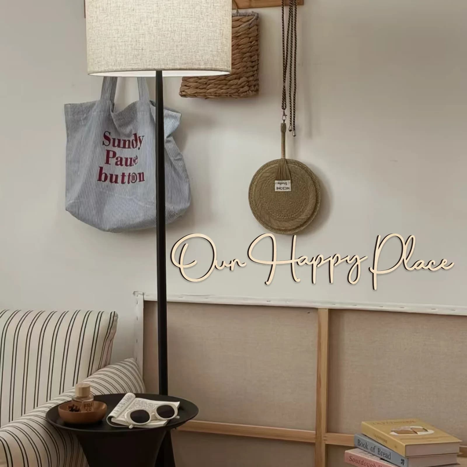 Our Happy Home Wooden Wall Decor Set - 3-Piece Farmhouse Style Decor, Rustic Home Wall Art, Perfect for Living Rooms