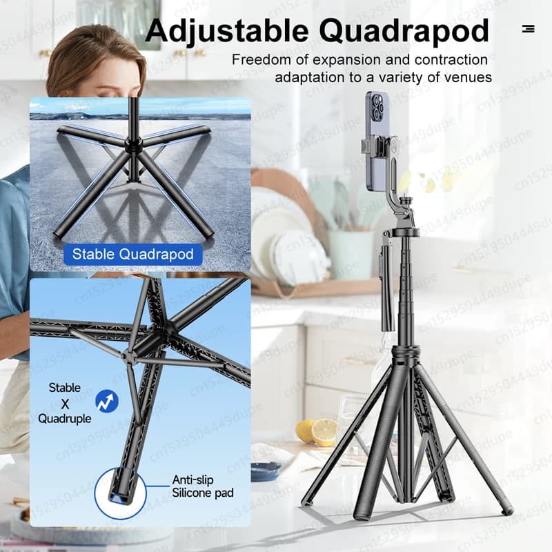 Tripod Stand with Wireless Bluetooth Phone Holder