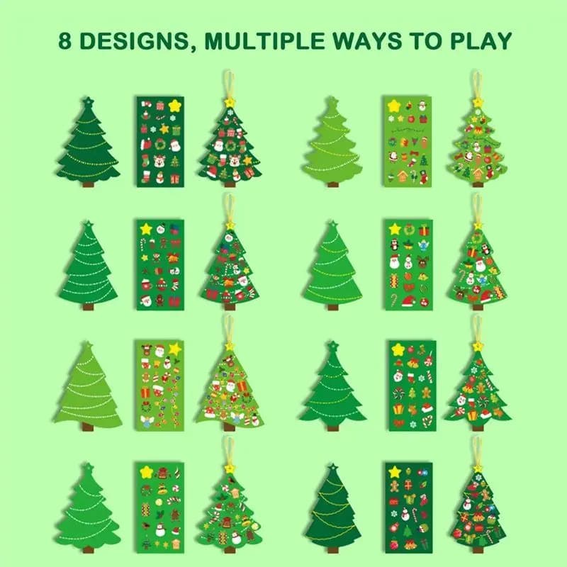 -November Kids For Room Wall Christmas Tree Stickers Interactive Ornaments Toddler Classroom Apartment Interior