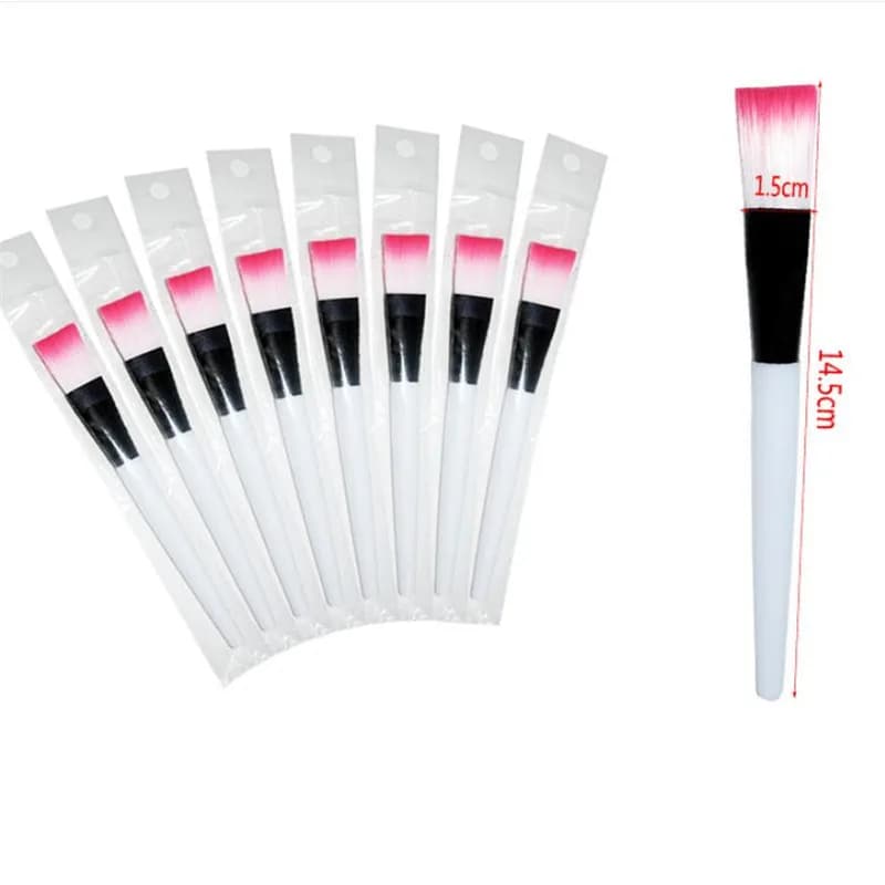 10pcs Face Skin Care Tools Mask Mud Mixing Brush White Acrylic Handle Fiber Hair Cosmetic Applicator DIY Beauty Tools