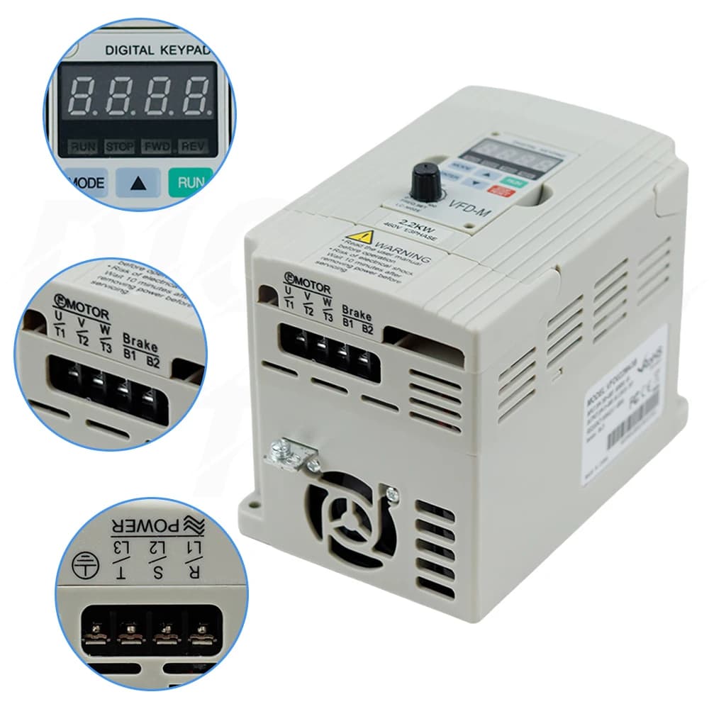 New Original Delta VFD-M Series Ultra Low Noise Mini 3-Phase VFD022M43B 2.2KW 380V 460V Inverter