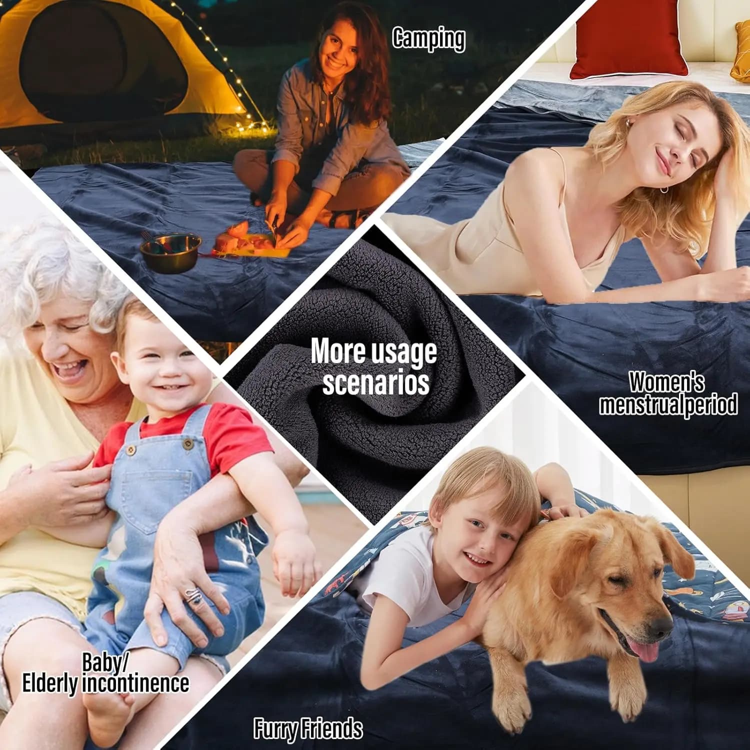 Reversible Waterproof Pet Blanket 50x70cm