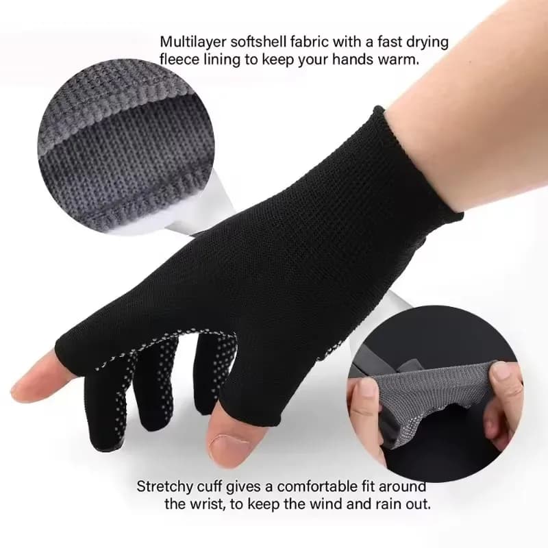 Touchscreen Half-Finger Gloves for Summer Sports