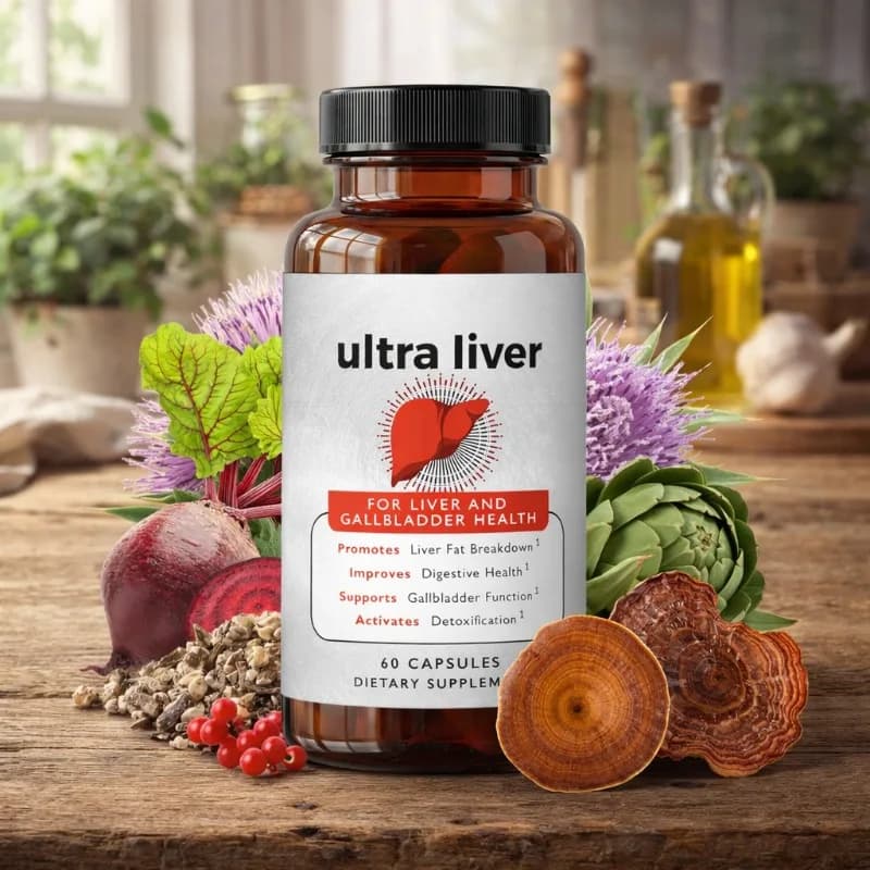 Ultra Liver Supplement with Milk Thistle & Dandelion Root Extract Rich in Antioxidants Promote Natural Detoxification 60Capsules