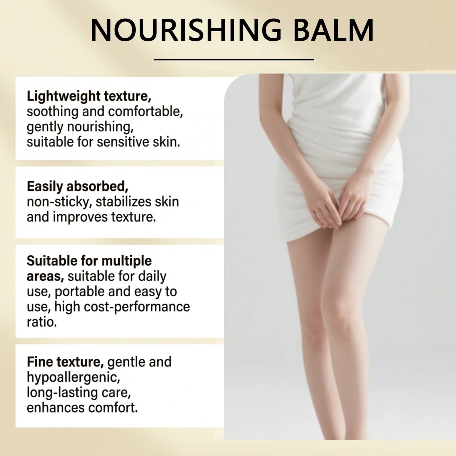 Skin Care Cream with Gentle Ingredients, Lightweight and Soft Texture, Protects Body Skin, Smooth and Moisturizing Cream That Lo