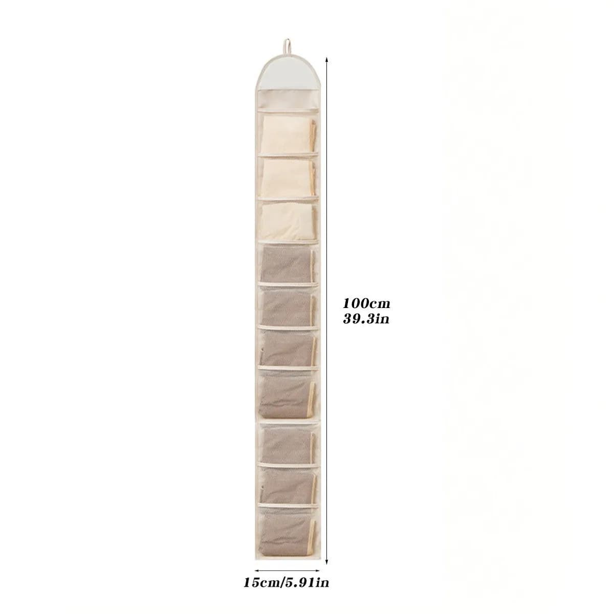 Hanging Closet Organizer with Mesh Pockets