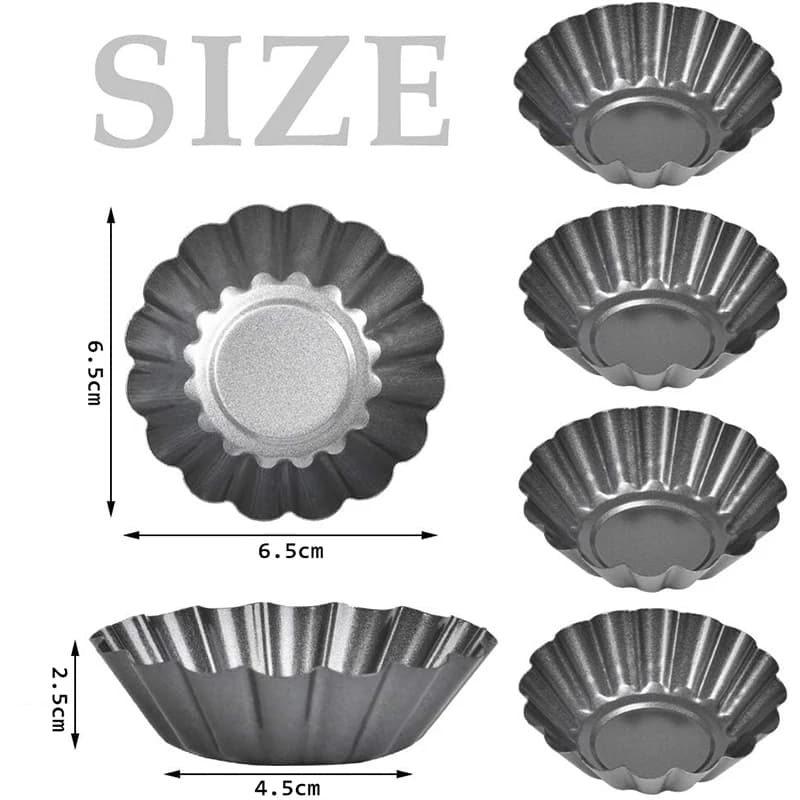 Mini Tart Pan Carbon Steel Non-Stick Fluted