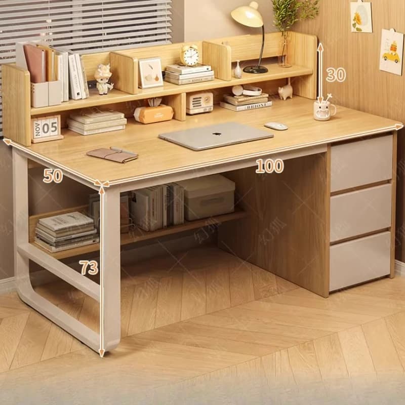 White Drawer Office Desk Fancy Organizer Ergonomic Computer Vanity Office Desk Study Sedentary Biurka Komputerowe Furnitures