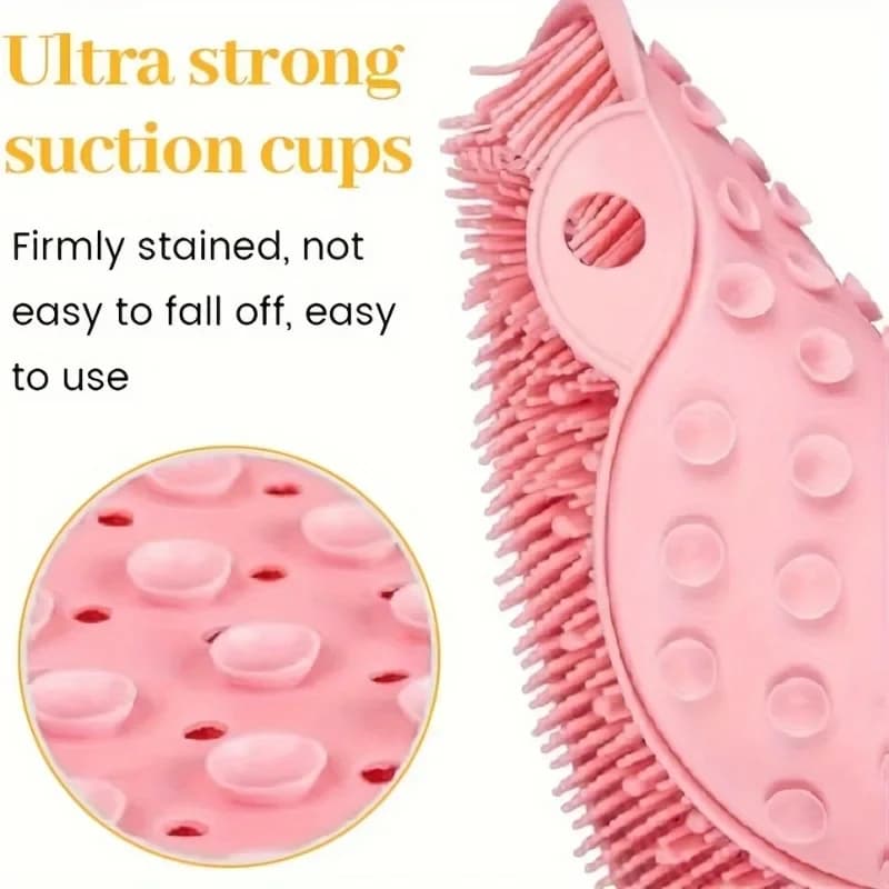 Non-Slip Massage Shower Mat with Exfoliating Brush