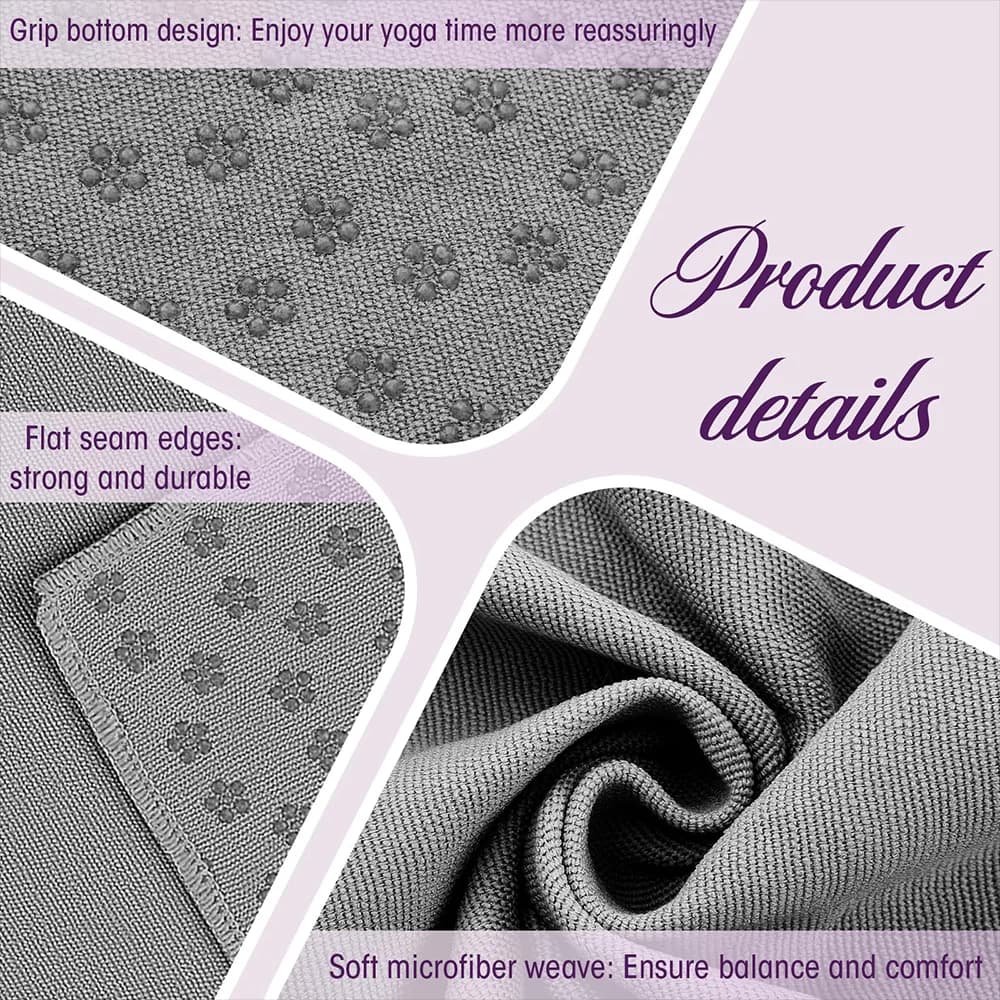 Yoga Towels, Hot and Spicy Yoga Mat Towels Featuring Grip Points to Absorb Sweat and Prevent Slipping, Suitable for Hot Yoga
