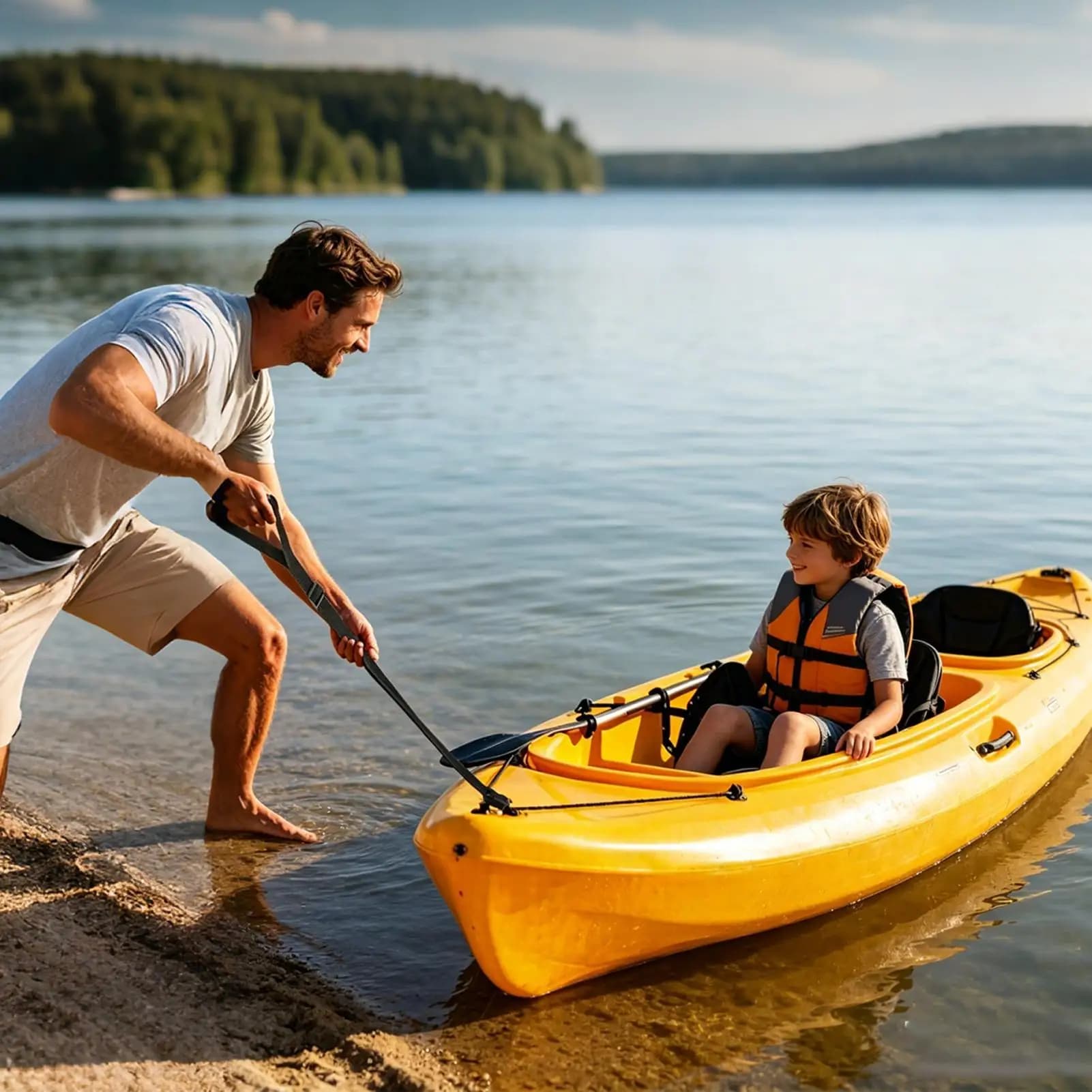 Kayak Carry Handle with Adjustable Tow Rope