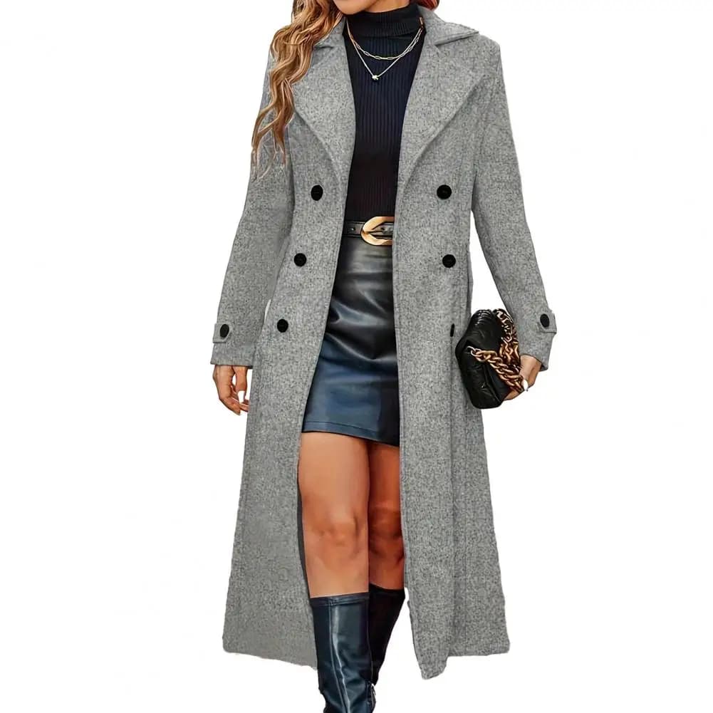 Women's Double-Breasted Wool Coat