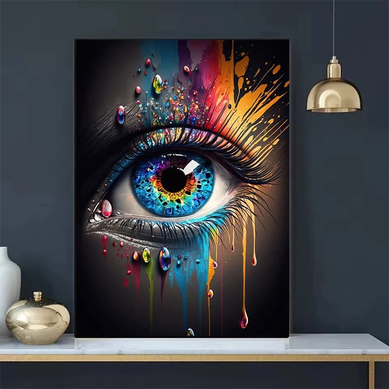 Abstract Eye Features Canvas Wall Art Print