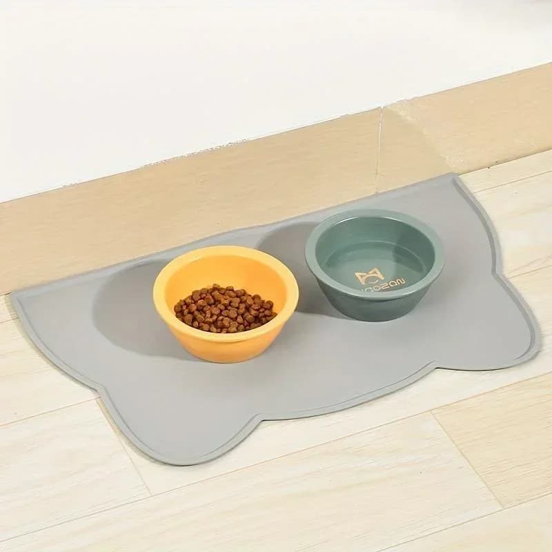 Pet Feeding Mat for Dogs Cats Silicone Cat Food Mat Non-Slip Waterproof Washable Spill-Proof Pet Placement Mat Pet Supplies
