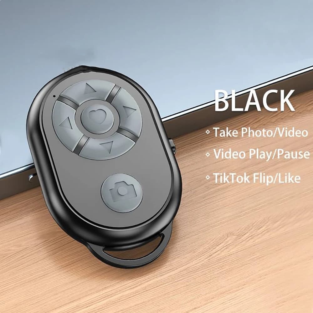 Mini Bluetooth Remote Control for TikTok Scrolling Selfie Photos Video Play Pause Page Turner for iPhone Xiaomi Android Phones