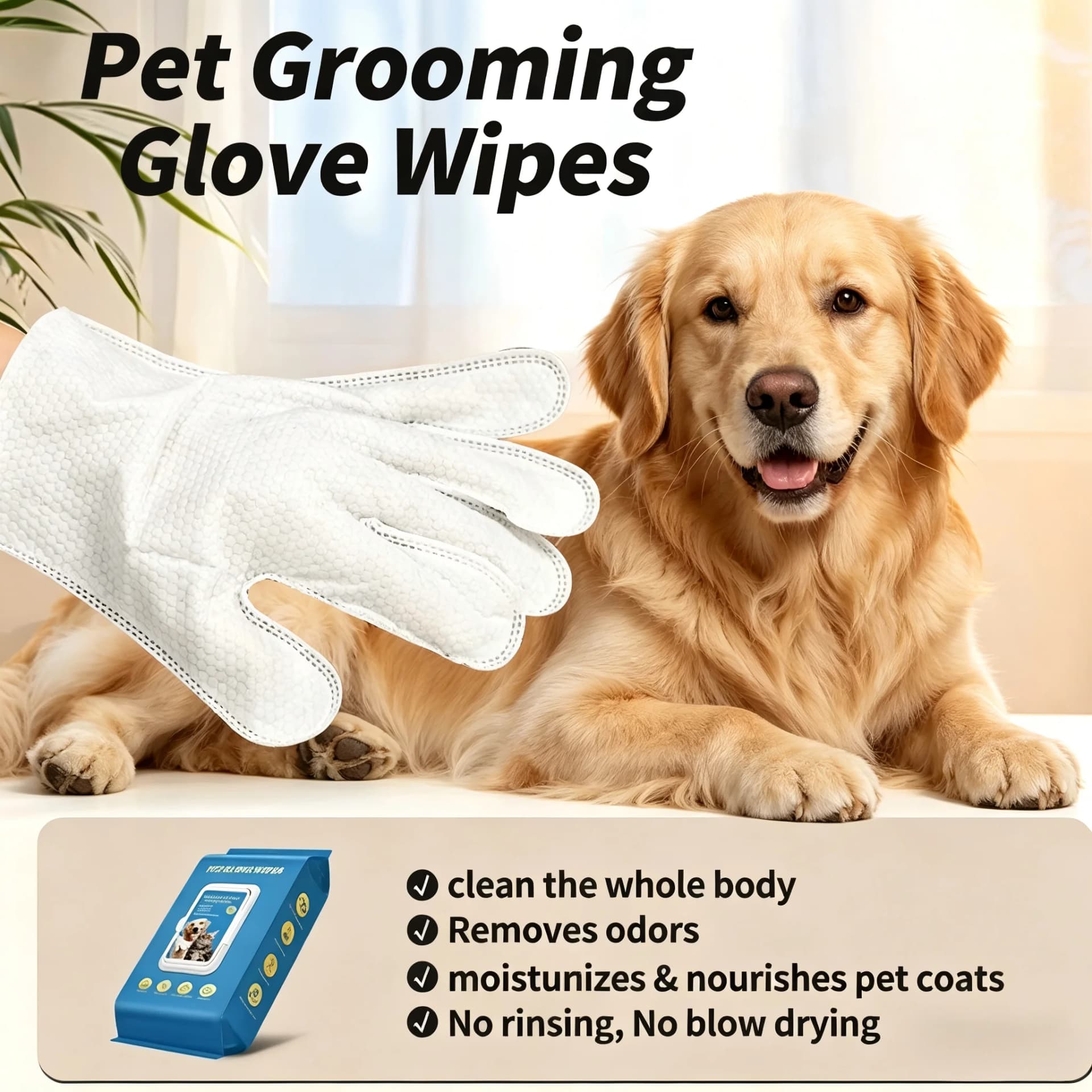 Pet Dry Cleaning Wipes