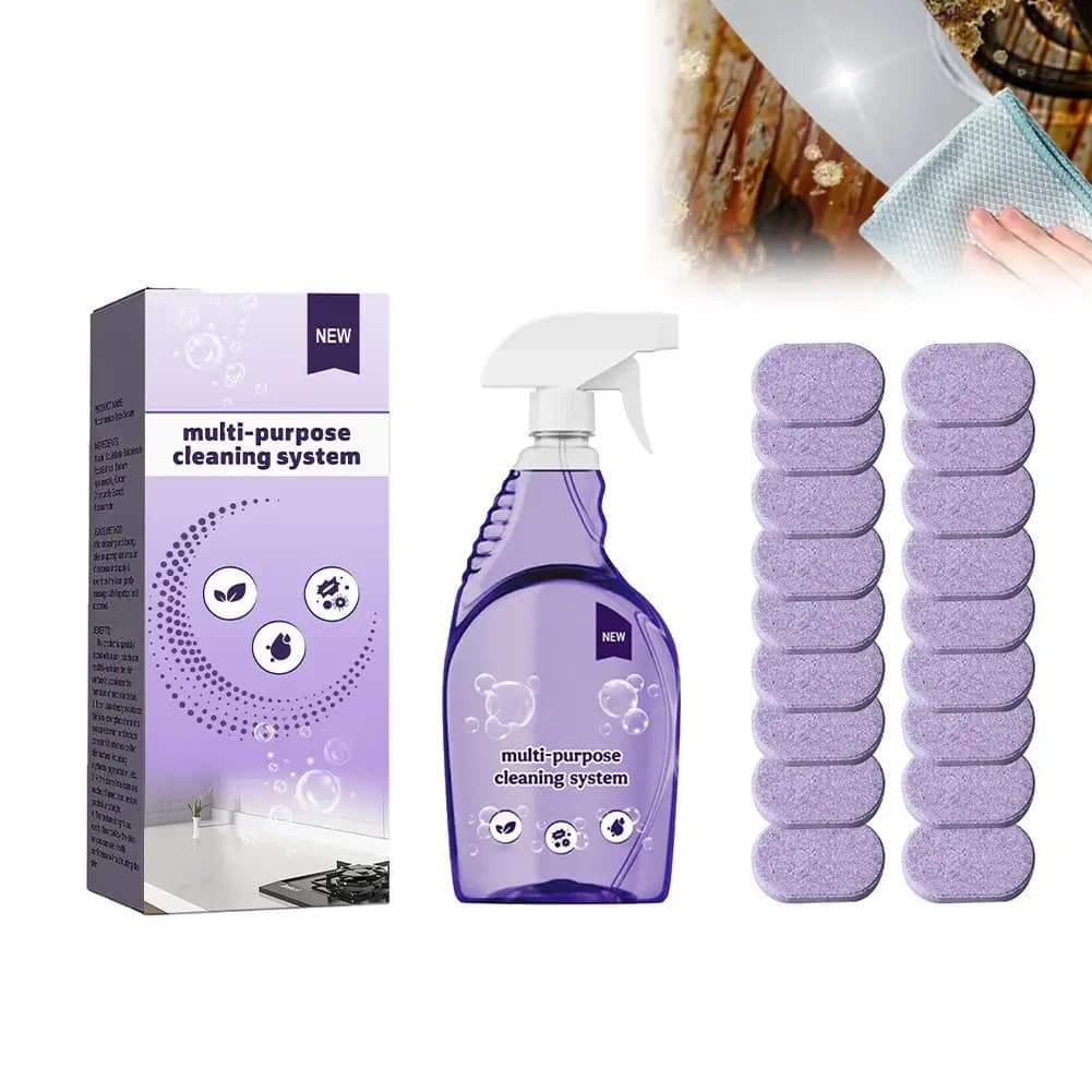 All-Purpose Cleaning Tablet System with Spray Bottle