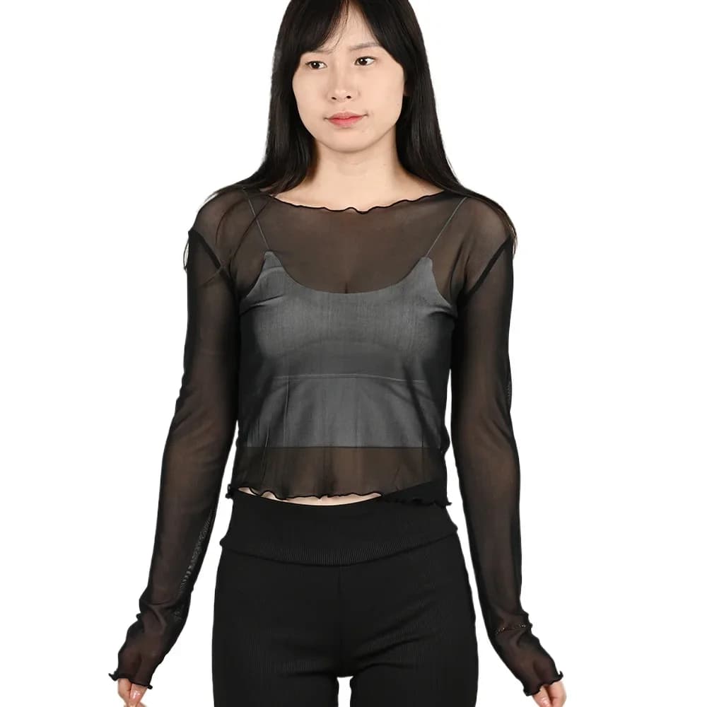 Women's Long Sleeve Hollow Out T-Shirt