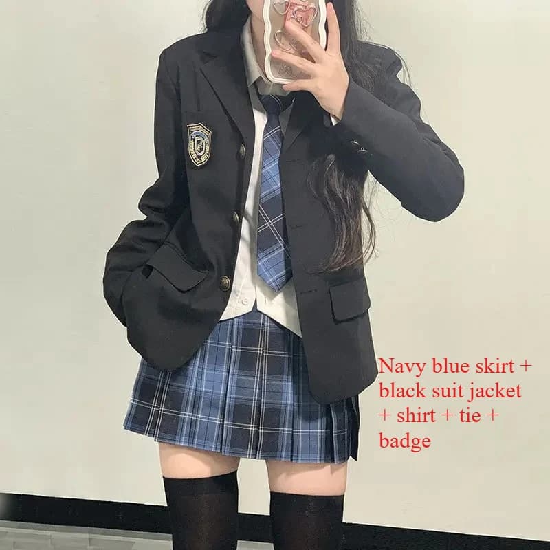 Female Student School Uniform Jacket Set