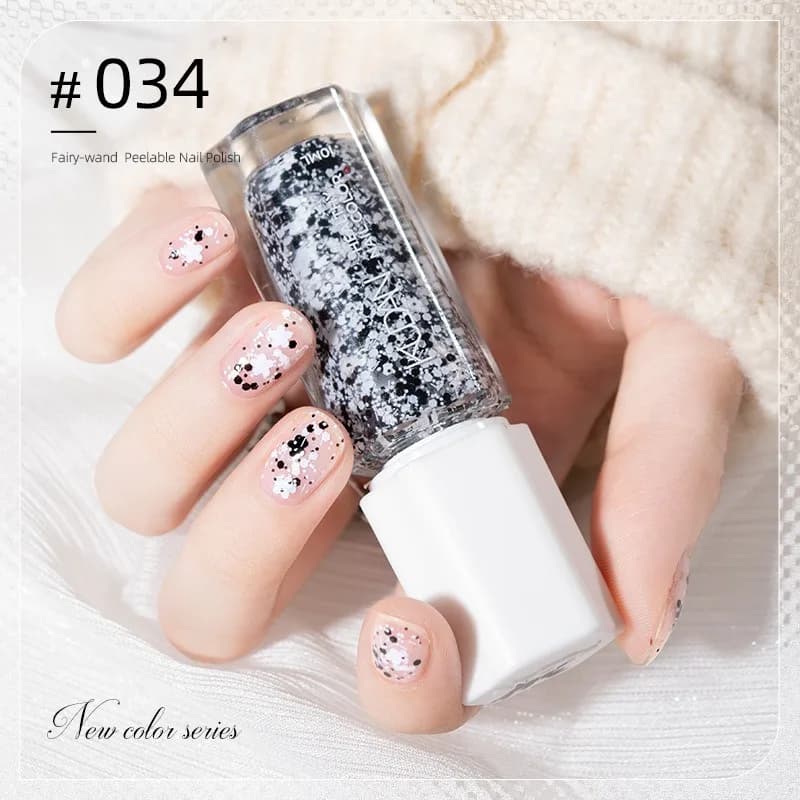 40-Color Water-Based Peel-Off Nail Polish Set
